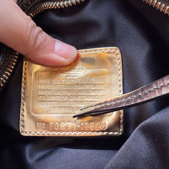 Coach Amanda Kisslock Turnlock Op Art Gray Black Clutch No Chain - Picture 6 of 6